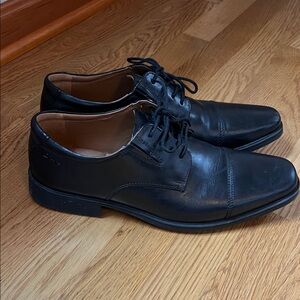 Clarks Black Leather Men's Derbys